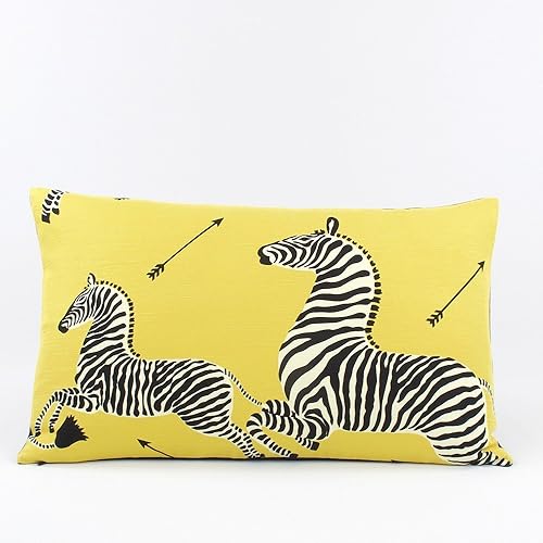 Amazon Com Zebra Migration Yellow Decorative Handmade Throw