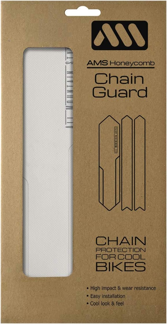 All Mountain Style Unisex Honeycomb High Impact Chain Guard, Clear/Silver, Medium