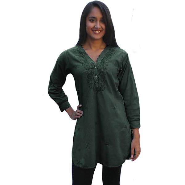 Buy Pure Cotton Embroidered High-low Tunic & Trouser Cord Set...