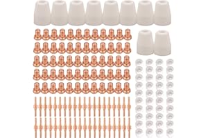 KERUE 150pcs PT-31 Extended Air Plasma Cutting Nozzle Electrode Consumables Fit CUT-40 CUT-50D CT-312