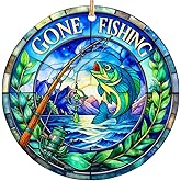 Rigufu 2025 Christmas Ornament – Gone Fishing Christmas Ornament – Funny Fisherman Holiday Decoration, Outdoor Sports Ornament Gift for Fishing Lovers