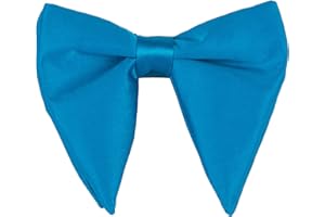 Lovacely Mens Oversized Satin Silk Bow Tie Solid Color Formal Tuxedo Big Bowtie