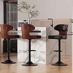 Nalupatio Bar Stools Set of 3 Seat Adjustable