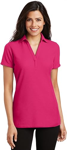 Port Authority Ladies Silk Touch Y-Neck Polo. L5001: Amazon.co.uk: Kitchen & Home