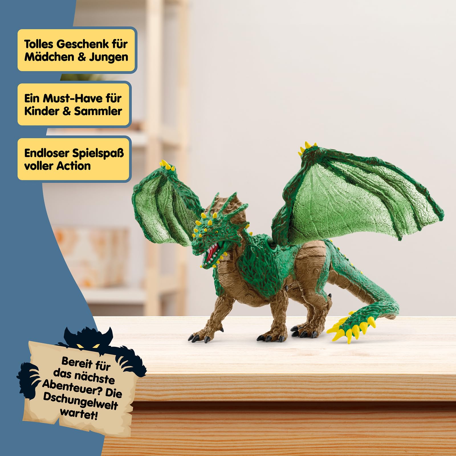 SCHLEICH ELDRADOR Creatures | Dschungeldrache 70791 | detailgetreue Monster Spielfigur mit beweglichen Flügeln | tolles Geschenk für Mädchen und Jungen | Spielzeug ab 7 Jahren | 28 x 17 x 11 cm 8