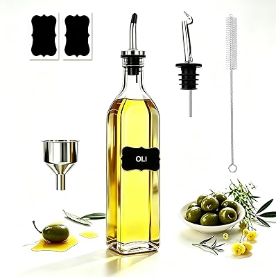 Botella de Aceite, Kit de Botella Dispensadora Aceite y Vinagre de 500 ml,
