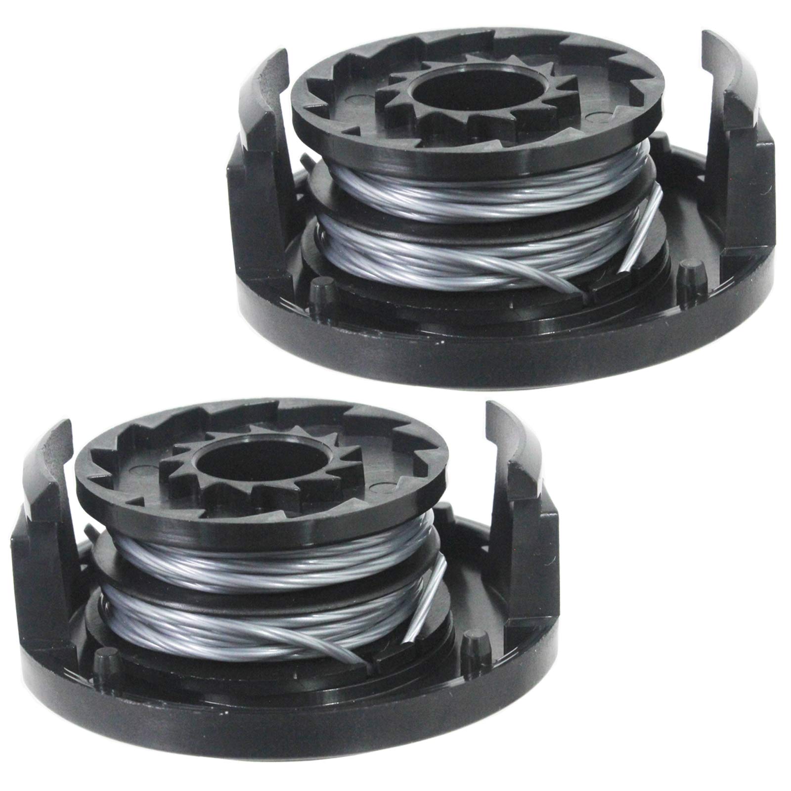 SPARES2GO Line & Spool + Cover for Spear & Jackson S3525ET Strimmer Trimmer (Pack of 2)