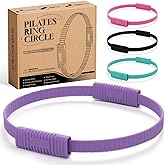 SUBCULTUREPICK Pilates Ring, Silicone Magic Pilates Ring Fitness Circle, Lightweight & Durable Flexible Resistance Exercise Equipment for Toning Arms, Thighs/Legs, Core, Yoga & Physical Therapy