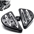 MZS Motorcycle Foot Pegs, Adjustable Male Cruiser Front Floorboards Touring Rear Footboards Black Compatible with Sportster Softail Dyna V Rod Road Glide Electra Street Glide Road King Trike 84-24
