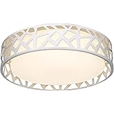 VICNIE Flush Mount Ceiling Light Fixture,24W 1600 Lumens LED Ceiling Lights, Dimmable 3000K Warm White Light Fixtures Ceiling