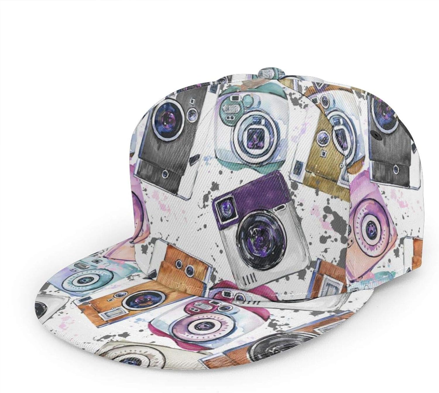 Nicokee Photo Cameras Hat Baseball Cap Art Digital Equipment Film Photography Vintage Flat