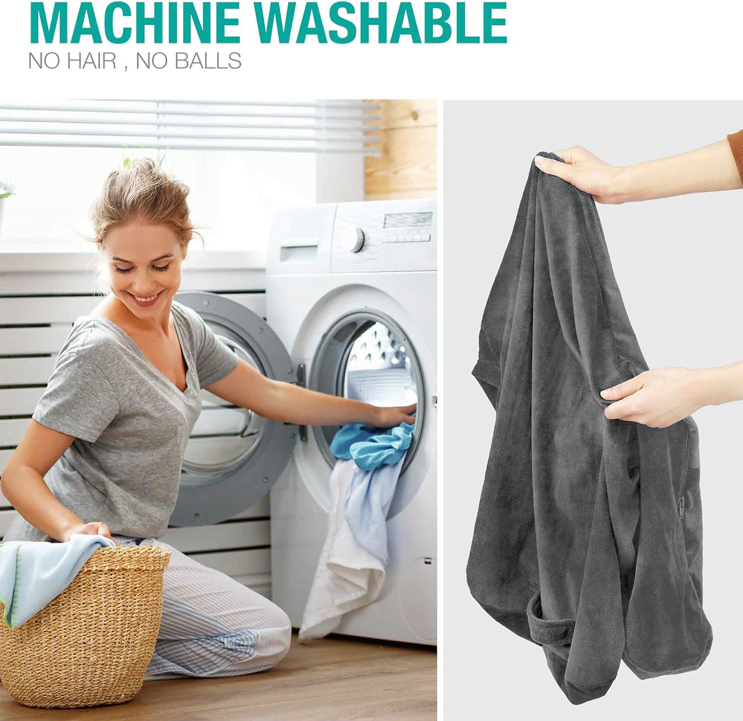 Vekkia Back Pillows for Sitting in Bed/Reading & Bed Rest Pillow for Study/Reading/Watching TV Backrest Pillow with Arms Sit Up Extra Foams Incl. Bed Chair Suitable for Adults and Kids (Grey 20in): Home Improvement