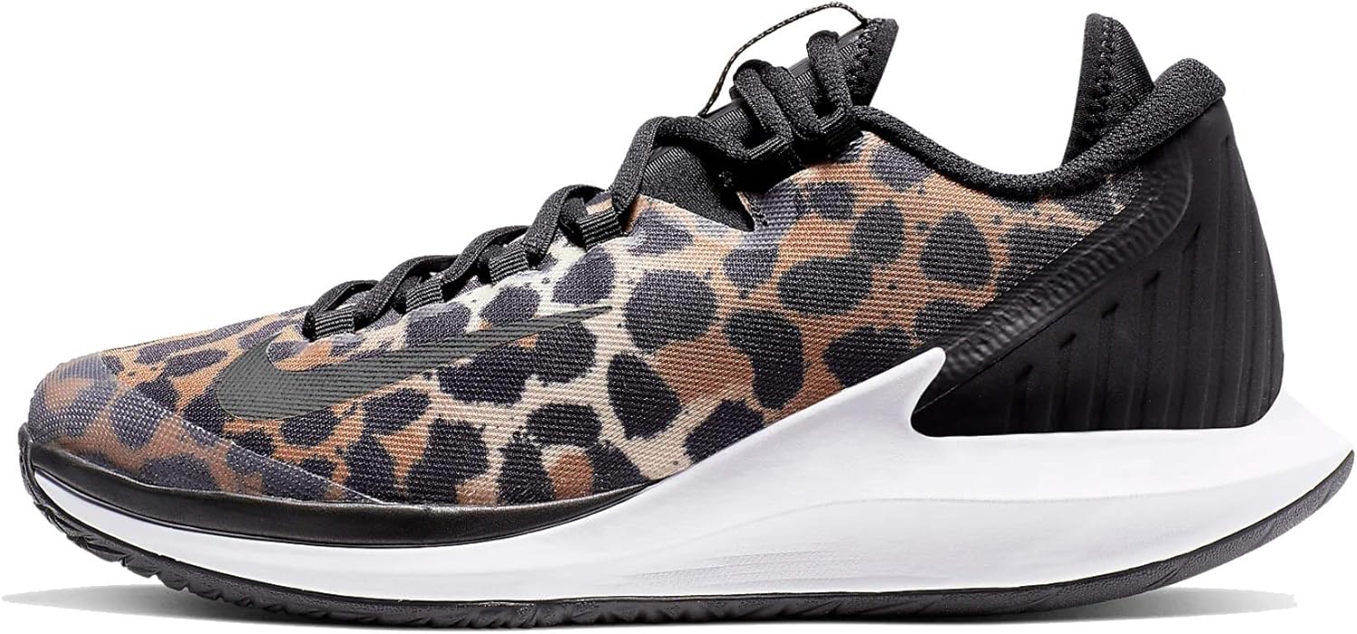 nike women's court air zoom zero tennis shoes leopard