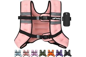 Weighted Vest Woman Men 5lb/8lb/10lb/12lb/15lb/20lb/25lb/30lb Weight Vest with Reflective Stripe, Rucking Running Vests for W