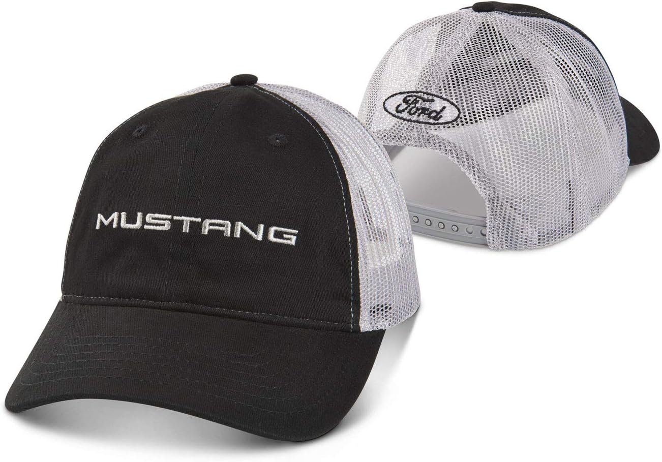 AGD Mustang Black and Gray Mesh Hat