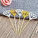 Aneco 60 Pack Glitter Diamond Cakes Toppers Cupcake Toppers Decor for Bridal Shower Decoration, Silver and Golden