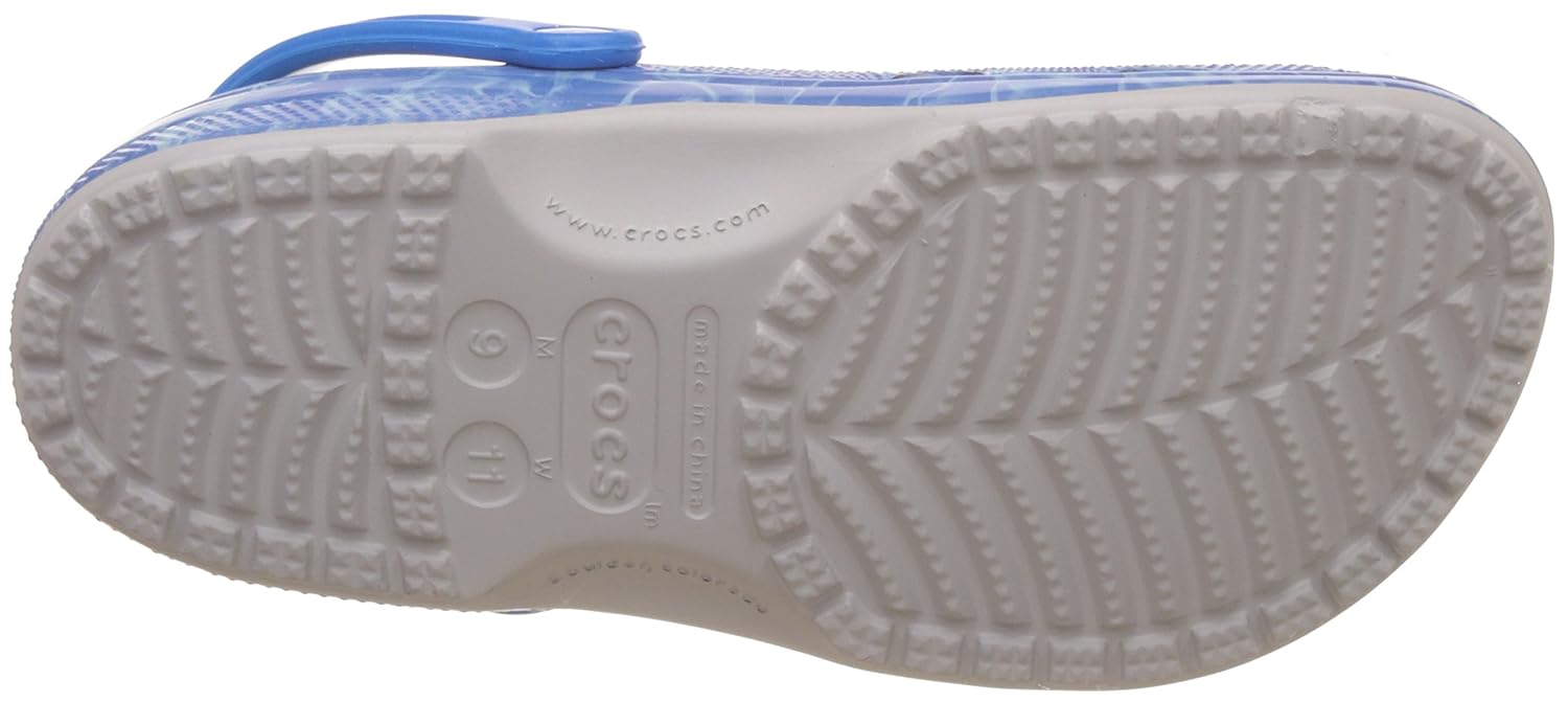 crocs unisex classic water graphic clogs and mules