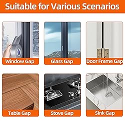 ZOMPAGO Strong Adhesive Cloth Weather Stripping