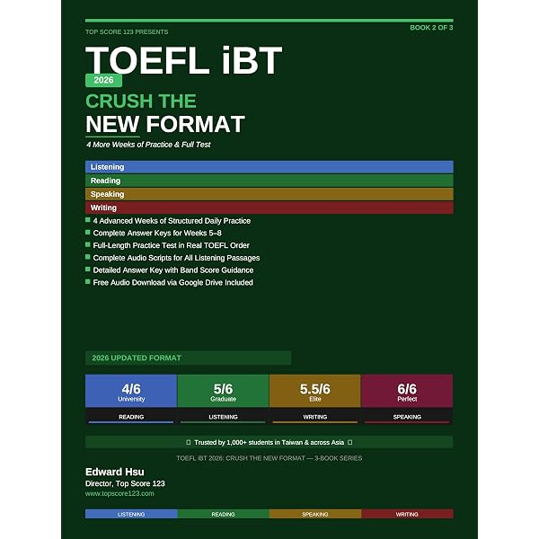 Amazon.com: TOEFL iBT 2026: Crush the New Format: Book 1