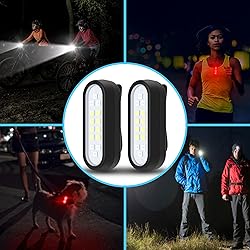 Running Light, 2 Pack Clip on Flashlight for