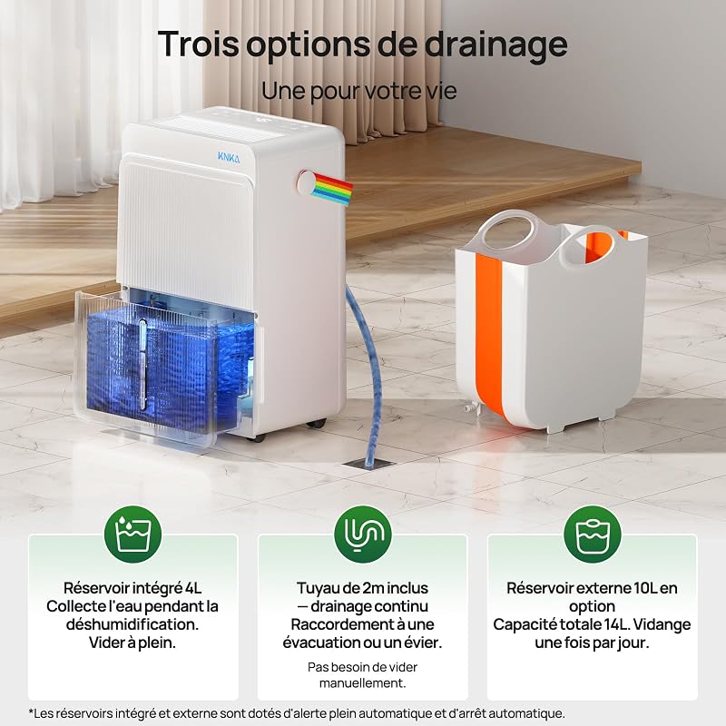Deshumidificateur d Air 25L/jour Trois Modes de Fonctionnement