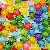 Pinhoollgo 200pcs 11mm Acrylic Star Beads Spacer Beads for DIY Jewelry Making Bracelet Necklace Key Chains Handmade Craft(Mix Colors)