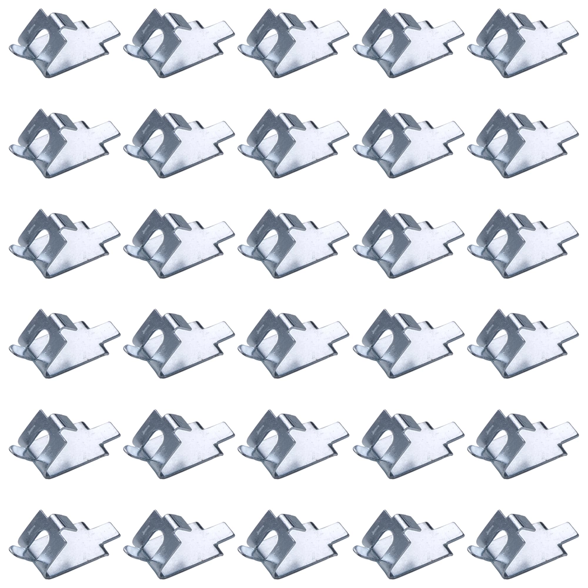 Photo 1 of [30-Pack] Ultra Durable 920158 Freezer Shelf Clips - Stainless Steel Support and Square Replacement by BlueStars - Compatible with Refrigerators