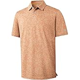 ZITY Mens Golf Shirts Short Sleeve Print Patterns Performance Moisture Wicking Polo Shirt