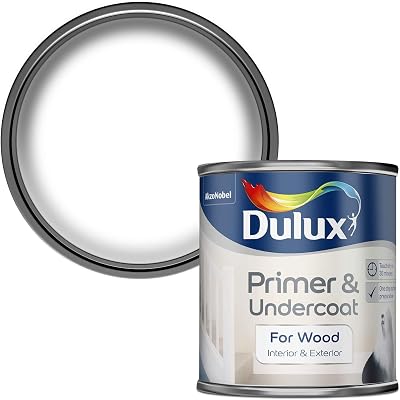Dulux Primer & Undercoat Paint For Wood 250Ml Quick Dry Water Based Low Odour