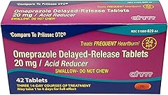 Ohm Omeprazole 20mg, 42 Delayed-Release Tablets, Acid Reducer for Frequent Heartburn, 24-Hour Relief Heartburn Medicine, Help