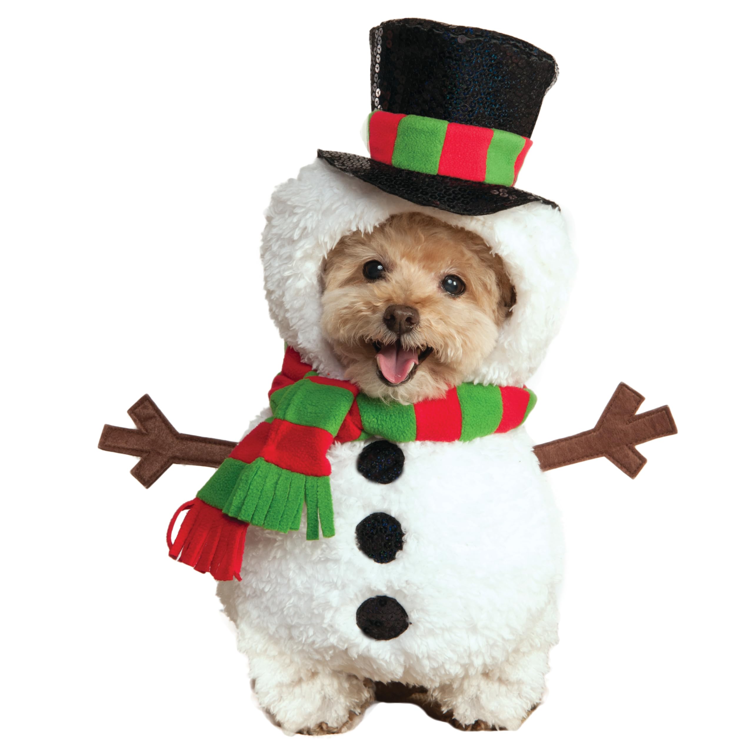 Rubies Official Walking Snowman Dog Costume, Christmas Pet Dress Up, Large Halloween