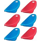 American Plastic Toys APT-13150-6PK Children's Scoop Rocker Chair for Reading and Gaming, Red and Blue (6 Pack)