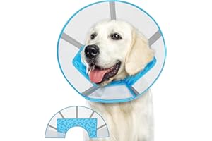 PETDREAM Soft Dog Cone for Dogs After Surgery, Adjustable Dog Cones for Large Medium Small Dogs, Lightweight Elizabethan Collar for Recovery Dogs to Prevent Licking
