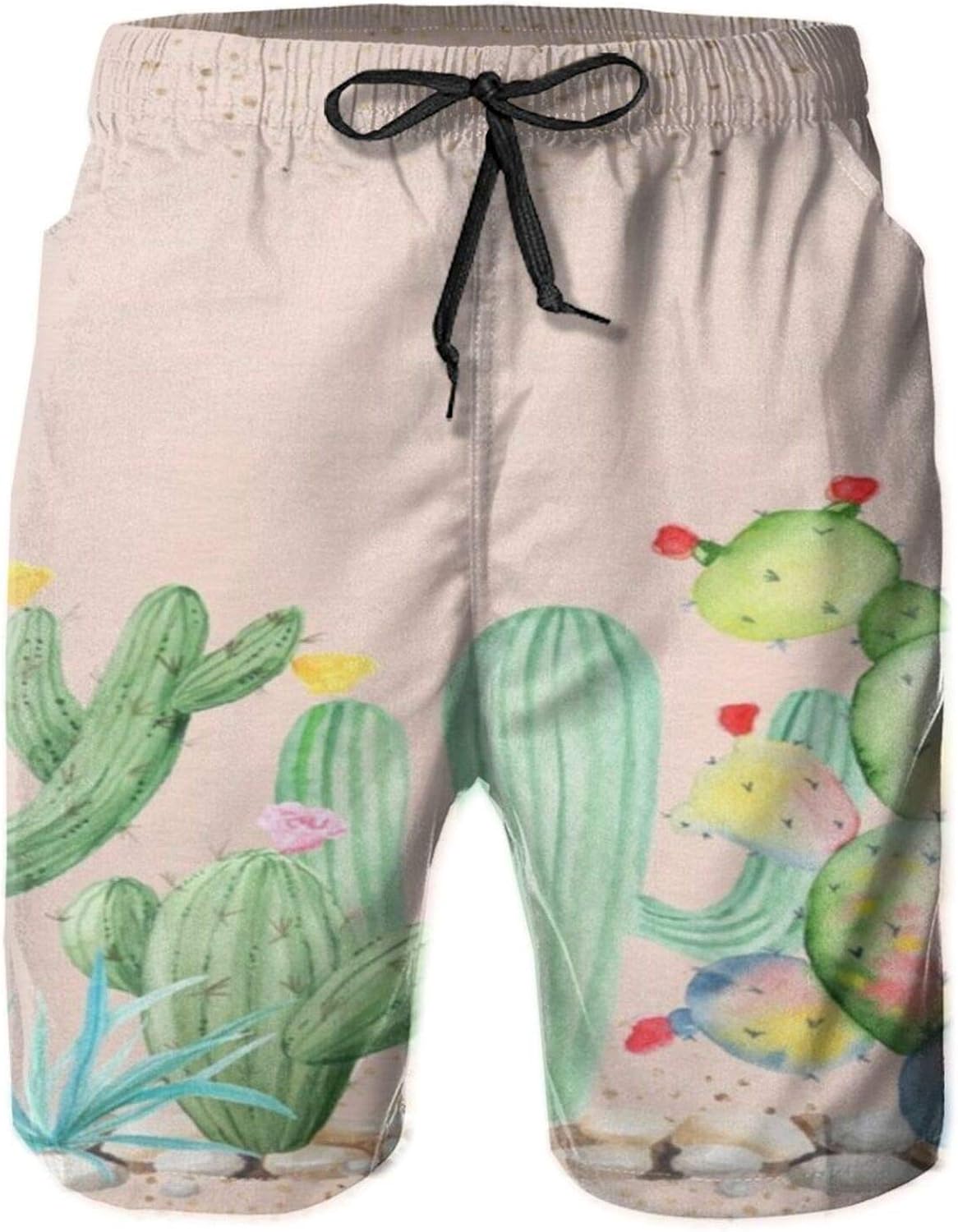 BUGKHD Cactus Cacti Succulents Fauxgold Modern Men's Summer Beach