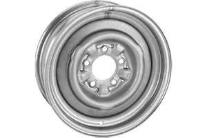 SPEEDWAY MOTORS O/E Style Hot Rod Raw Steel Wheel, 15x5, 5 on 4.75, 3.0 BS
