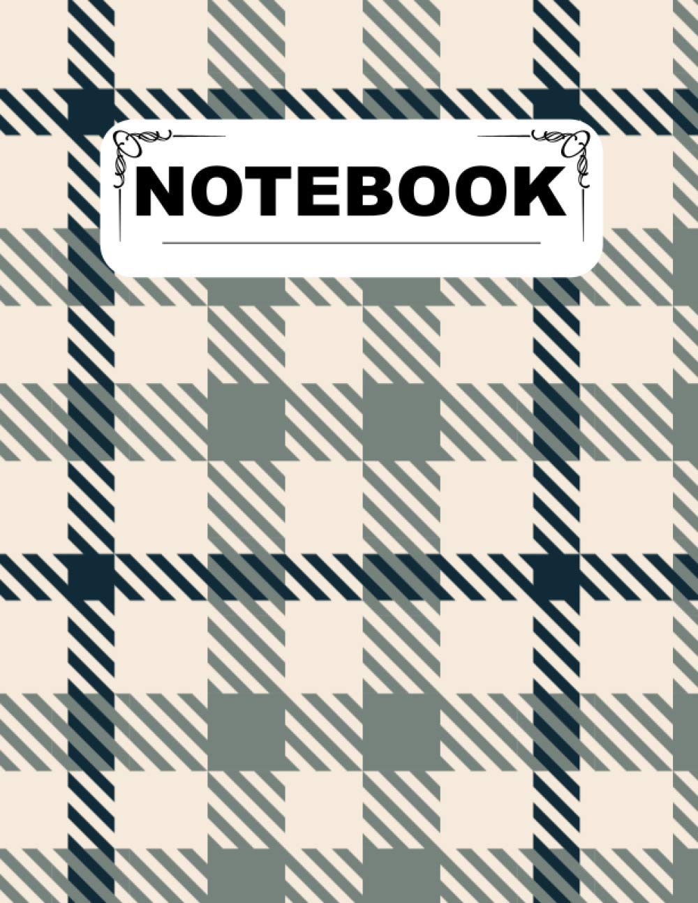 NOTEBOOK: Lined Notebook Journal, Size 8.5 X 11 Inches - 120 Pages, Seamless Pattern Scottish Tartan | Notebooks College Ruled | Notebooks For Work | Writing Journal