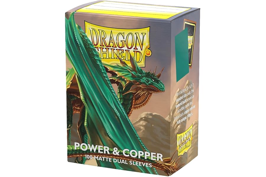 Dragon Shield | Matte Dual Standard Size Card Sleeves | 100ct - Smooth & Tough Premium TCG Sleeves - Compatible with Pokemon, One Piece, and Magic: The Gathering | Power & Copper