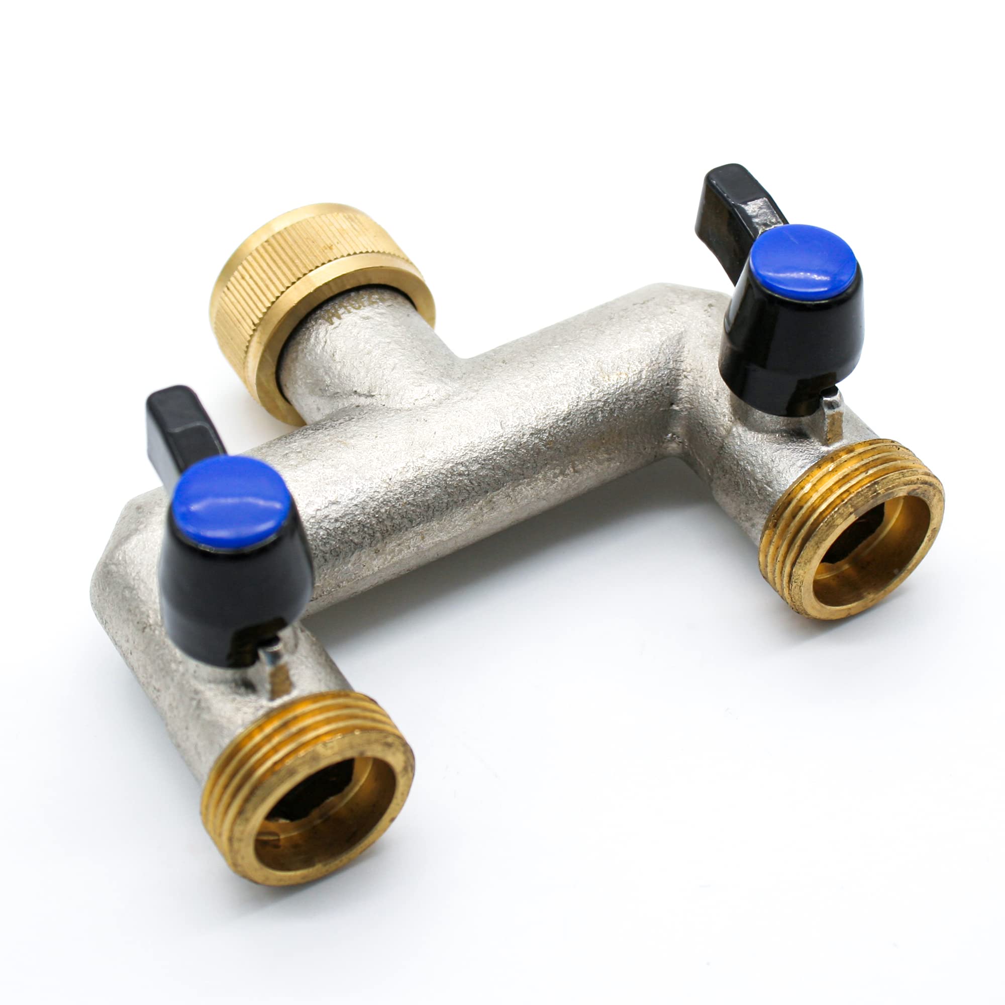 DOJA Barcelona Garden Tap | Double Garden Tap | Derivation Hose 3/4 | Brass Water Tap 2 Way Derivation Hose Adapter | Double Exterior Faucet Connector for Garden 2 outputs