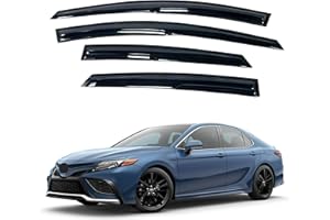 IMMORTAL GROUP IG Window Visor for Toyota Camry 2018-2024, Rain Guard Tape-On Extra Durable Sun Wind Side Vent Window Deflector Mugen Style, 2018 2019 2020 2021 2022 2023 2024