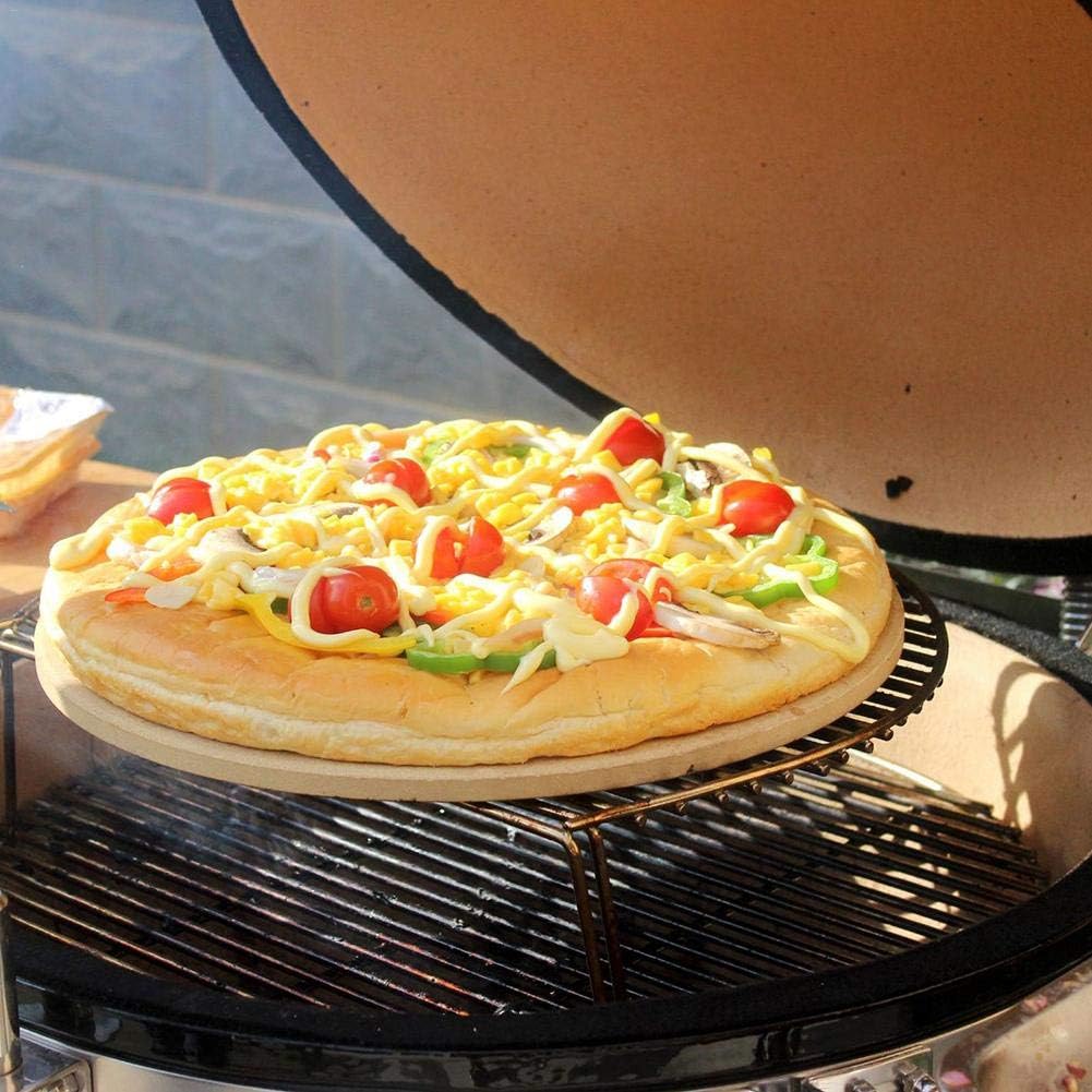 Redondo 12in 13in juman634 Easy-topbuy Piedra De Pizza Redonda Cordierita  Pizza Pan Cocina Piedra para Hornear para Barbacoa De Horno Bandejas y  rejillas Repostería