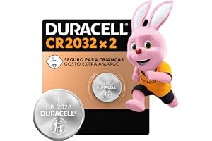 Duracell Pilhas Moeda CR2032 Pack 2 Unidades – Ideal para Placas Mãe e Controles Automotivos