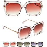 DIFF Sandra Designer Oversized Square Sunglasses for Women UV400 Protection