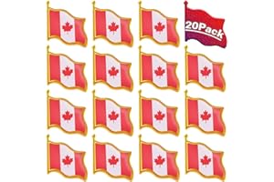 Rhungift 20/50/100 Pack Proudly Canada Flag Pin Jewelry Quality Gold Enamel Canadian National Lapel Pins
