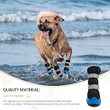 OHCOZZY Dog Shoes Reflective Straps Waterproof Anti-Slip Boots S Blue view 4