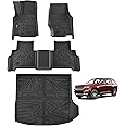 KARPAL Floor Mats & Cargo Liner Fit for 2022-2024 2025 Jeep Grand Cherokee WL 2-Row (Include 4xe, NOT fit WK2 or L) 5-Seat Only, TPE All Weather Floor Liners, 1st & 2nd Row & Trunk Mats-Black