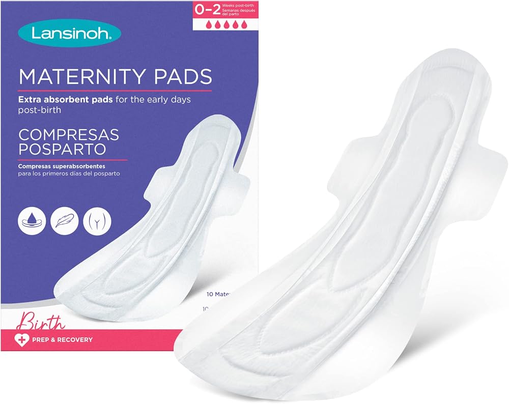Lansinoh Maternity Pads with Wings Extra Absorbent Pack of 10