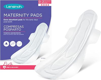 Lansinoh Maternity Pads with Wings Extra Absorbent Pack of 10
