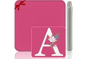 Gedgan Mahjong Mat | Neoprene Anti-Slip Noise Reduction, Simple Design & Embroidery | 32.4x32.4 Inch Pink | Perfect for Mahjong, Board Games & Tile Games | Elegant Gift(Custom A Letter)
