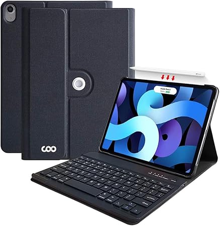 Amazon Com New Ipad Air 4th Generation 10 9 Keyboard Case 2020 Ipad Air 10 9 Case With Magnetic Detachable Keyboard For New Ipad Air 4th Gen Computers Accessories