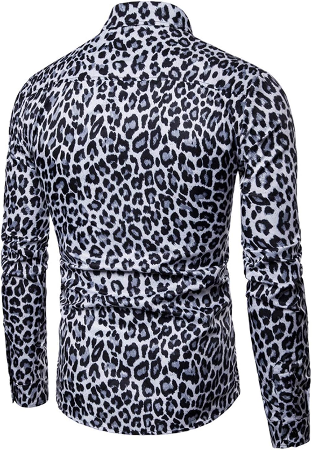 mens leopard dress shirt